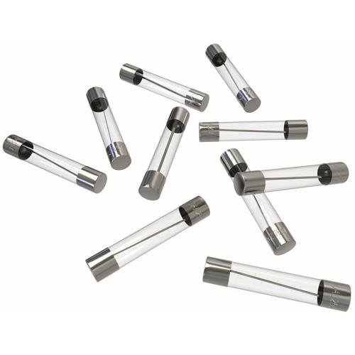 10 Feinsicherungen 10A Ampere 6,35×32 mm Schmelzsicherungen USA Glassicherungen 5A – 50A
