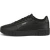 Sneaker PUMA "CARINA 2.0", Gr. 36, schwarz (puma schwarz, puma schwarz, schwarz shadow), Leder, sportlich, Schuhe