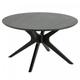 Table basse ronde en bois de chêne 80cm noir