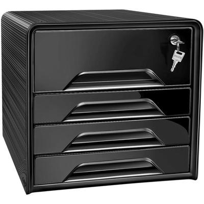 cep Schubladenbox »Smoove Secure« 4 Schubladen schwarz abschließbar (1 Schub), 24.4x4x32.2 cm Image