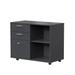 File Cabinet with 2 standard drawers and 1 file drawer, 5 Mobile Universal wheels,Coded lock