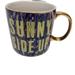 Anthropologie Kitchen | Anthropologie Coffee Mug Cup | Color: Blue/Gold | Size: Os
