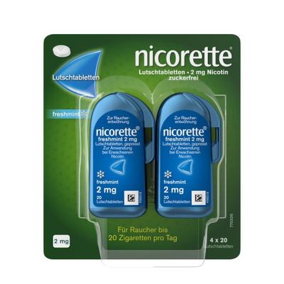Nicorette - freshmint 2 mg Lutschtabletten gepresst Kaugummi & Lutschtabletten