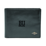 Men's Fossil Black Boston University Leather Ryan RFID Flip ID Bifold Wallet