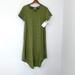 Lularoe Dresses | Green & Grey Striped Carly Llr Dress | Color: Gray/Green | Size: S