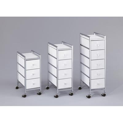 Rollwagen HEINE HOME, weiß, B:24cm H:57cm T:40cm, MDF, Stahl, Rollwagen Image