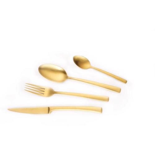 „Besteck-Set ECHTWERK „“Avelino““ Essbesteck-Sets Gr. 16 tlg., goldfarben Besteckgarnituren Tafelbesteck, 16-teilig für 4 Personen, rostfrei, formstabil, robust“