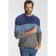 Rundhalspullover MAN'S WORLD Gr. S (44/46), grau (blau, hellblau, grau) Herren Pullover Rundhalspullover