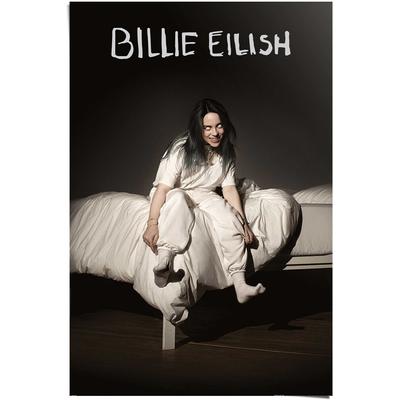 Poster REINDERS "Poster Billie Eilish When We All Fall Asleep, Where Do We Go?", schwarz (farbe bild(er): schwarz), B:61cm H:91,5cm, Papier, Bilder Image