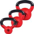 Kettlebell GORILLA SPORTS "Kettlebellset 4 kg, 8 12 kg Vinyl 24 kg" Hanteln rot (rot, schwarz) Hanteln Gewichte