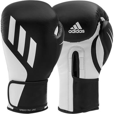 Boxhandschuhe ADIDAS PERFORMANCE "Adidas Speed Tilt 250" Gr. 12, schwarz (schwarz, weiß), Boxhandschuhe, 12 12 oz, Kunstleder, Leder