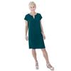 Sommerkleid CASUAL LOOKS "Kleid", Damen, Gr. 21, Kurzgrößen, grün (dunkelgrün), 100% Viskose, unifarben, kurz, Rundhals, Kurzarm, Kleider Partykleid, Topseller