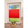 Plissee K-HOME "Klemmfix Pisa" Gr. 26, rot, B:105cm H:130cm, Obermaterial: 100% Polyester, Plissees, Crushed-Optik