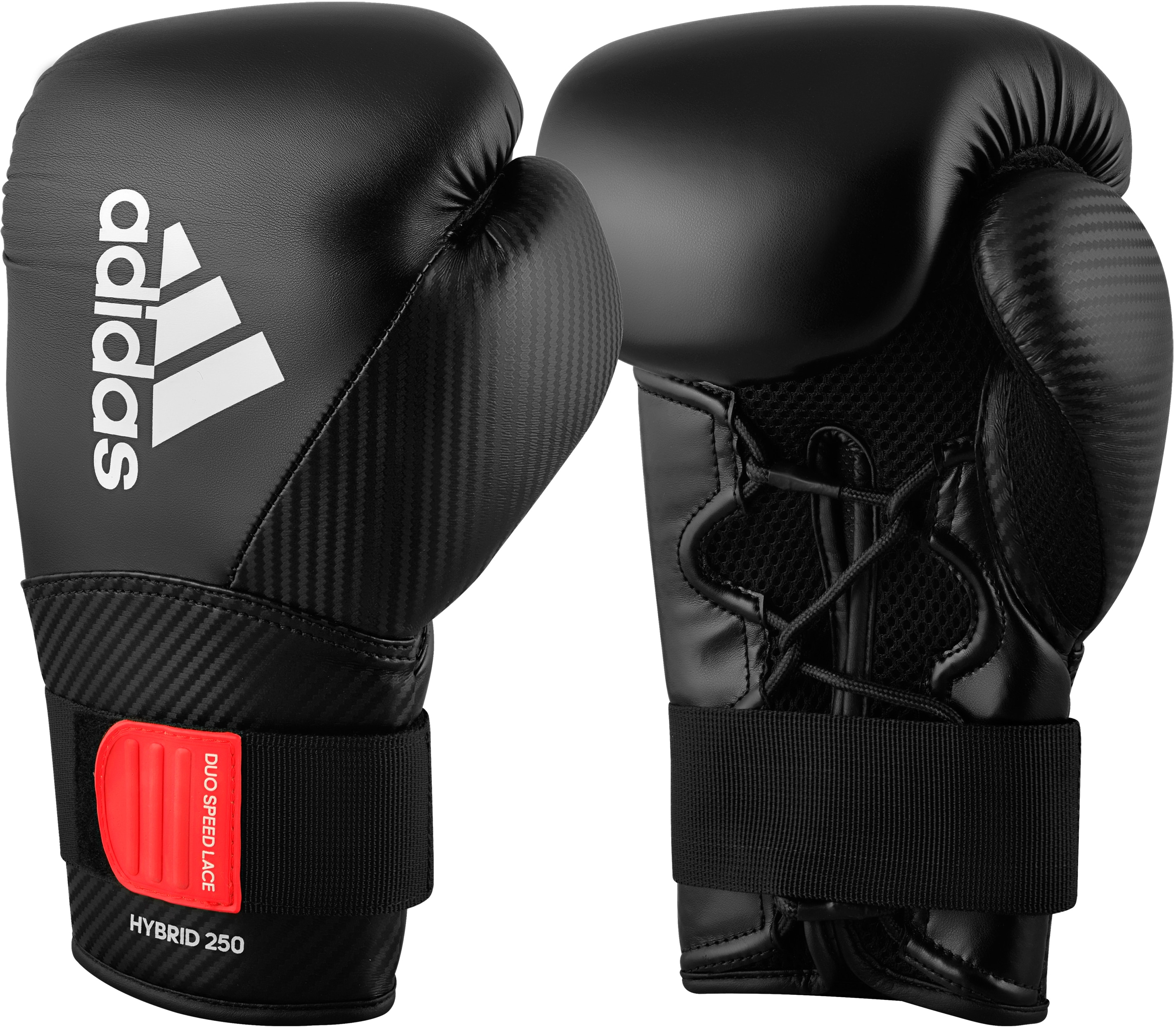 Boxhandschuhe ADIDAS PERFORMANCE "Adidas Hybrid 250 Duo Lace" Gr. 14, schwarz, Boxhandschuhe, 14 14, Kunstleder Image