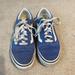 Vans Shoes | Blue Vans Suede Lows | Color: Blue/White | Size: 7.5