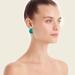 J. Crew Jewelry | J. Crew Women's Made In Italy Rounded Earrings | Color: Green | Size: Os