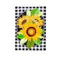 Evergreen Enterprises, Inc 18" x 13" Double Sided Checkered Sunflower Garden Flag in Black/Gray/Yellow | 18 H x 12.5 W in | Wayfair 14L10418