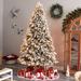 The Holiday Aisle® 9' H Realistic Artificial Spruce Flocked/Frosted Christmas Tree w/ 850 LED Lights in White | 58 W x 22 D in | Wayfair