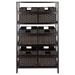 Gracie Oaks Lorenzina Woven 6 Drawer Storage Chest Plastic/Metal in Black | 42 H x 25.2 W x 11.22 D in | Wayfair D9C10ACF908A4A669A5FF9C6E493355F