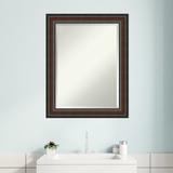 Andover Mills™ Roulston Traditional Beveled Distressed Bathroom/Vanity Wall Mirror Wood in Brown | 29 H x 23 W x 1 D in | Wayfair