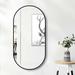 Latitude Run® Oval Mirror Black Frame Wall Mirror Oval Vanity Mirror For Bathroom, Bedroom, Living Room, Entryway | Wayfair