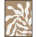 AllModern Erminia Retro Matisse Inspired Abstract Botanical 1 Beige - Picture Frame Print Paper, in Brown/White | 41 H x 31 W x 1 D in | Wayfair