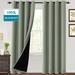 Eider & Ivory™ Mifflintown Solid Blackout Thermal Grommet Curtain Panels Polyester in Green/Blue | 108 H x 52 W in | Wayfair
