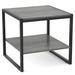 Ebern Designs Yeyson Sled Coffee Table w/ Storage Wood/Metal in Gray/Black | 20 H x 20 W x 20 D in | Wayfair E7A178DE1D30446E83BAD8AC8DFF5DAB