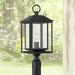 Califa 21 3/4" High Black and Seeded Glass Outdoor Lantern Post Light