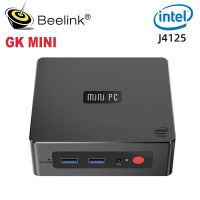 Beelink-Mini PC GK Intel Celeron J4125 Pro Façade Core DDR4 4K Touriste HDMI WiFi BT4.0