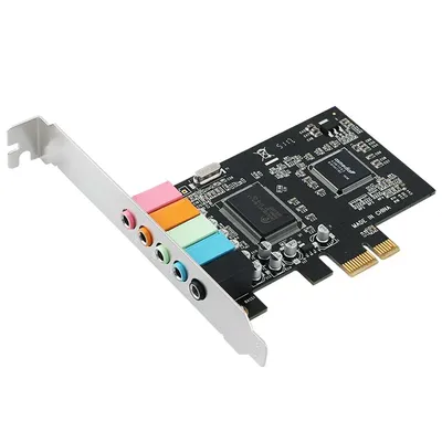 Carte son PCIe 5.1 carte Audio 3D Surround PCI Express pour PC avec Performance sonore directe