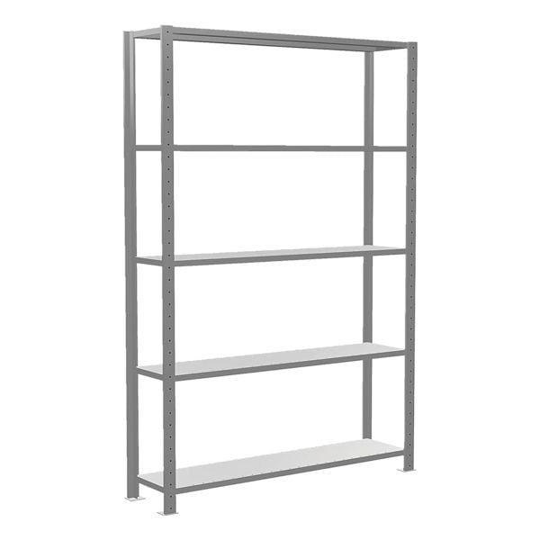 SCHULTE Lagertechnik Fachbodenregal 130x200 cm »MULTIplus150« 30 cm Tiefe 5 Böden Grundregal (alleine grau, 113.6x200x33.6 cm