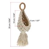 10" Macrame Hanging Planter Indoor Air Plant Pot Decorative Holder