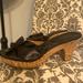 Coach Shoes | Euc Coach Cork Slides In Black 9.5m | Color: Black | Size: 9.5