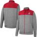 Men's Colosseum Charcoal/Crimson Washington State Cougars Putter Herringbone Full-Zip Jacket