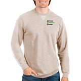 Men's Antigua Oatmeal Holyoke Community College Reward Crewneck Pullover Sweatshirt