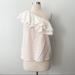 J. Crew Tops | J. Crew One Shoulder Layered Ruffle White Eyelet Lace Tank Top Women's Size 00 | Color: Cream/White | Size: 00