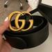 Gucci Accessories | Gucci Belt Worn Once Still In Box No Scratches | Color: Black/Gold | Size: Os