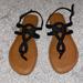 Urban Outfitters Shoes | Knot Sandals / Flip Flops Black & Tan | Color: Black/Tan | Size: 8