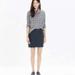 Madewell Skirts | Madewell Grey Wool Blend Mini Skirt With Black Leather Trim | Color: Black | Size: 6