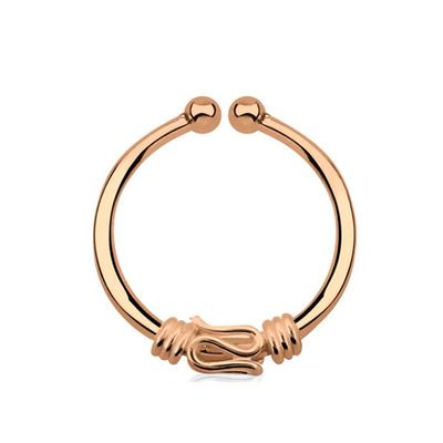 Nasenpiercing ADELIA´S "Piercing Nasenpiercing", Damen, rosa (rosegold), Silber 925 (Sterlingsilber), modisch, Piercings, Klemmring aus 925 Silber PVD 18kt. Rosè Gold beschichtet