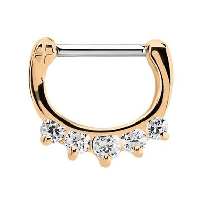 Nasenpiercing ADELIA´S "Piercing Nasenpiercing", Damen, rosa (rosegold), Silber 925 (Sterlingsilber), modisch, Piercings, mit 316l Stahlstab als Verschluss Clicker