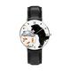 Cat Black Goldfish Wrist Watches Classic Silver Dial Stainless Steel Watches Leatherwear Wrist Band Analog Ladies Men Women Watch