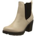 MARCO TOZZI Damen Chelsea Boots aus Kunstleder mit Absatz, Beige (Ivory Comb.), 37