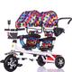 MKVRS Pushchairs Baby Stroller, Baby Car,Travel Carriage Children's Double Tricycle Twin Baby Trolley Big Stroller Extended Awning Prams (Color : B)