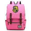 MMZ Harry Potter Backpack for Boys Hogwarts Lightweight Book Bag Multifunctional Children's Lunch Bag Hufflepuff Pink