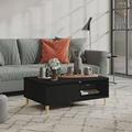 Festnight Coffee Table Tea Table End Side Table for Living Room Bedroom Sofa Tea Table Living room Furniture Coffee Table Black 90x60x35 cm Engineered Wood