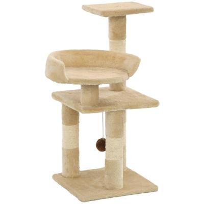 Vidaxl - Katzen-Kratzbaum mit Sisal-Kratzsäulen 65 cm Beige