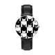 Black and White Cat Cute Wrist Watches Classic Silver Dial Stainless Steel Watches Leatherwear Wrist Band Analog Ladies Men Women Watch