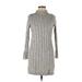 Madewell Casual Dress - Sweater Dress: Gray Marled Dresses - Women's Size 2X-Small